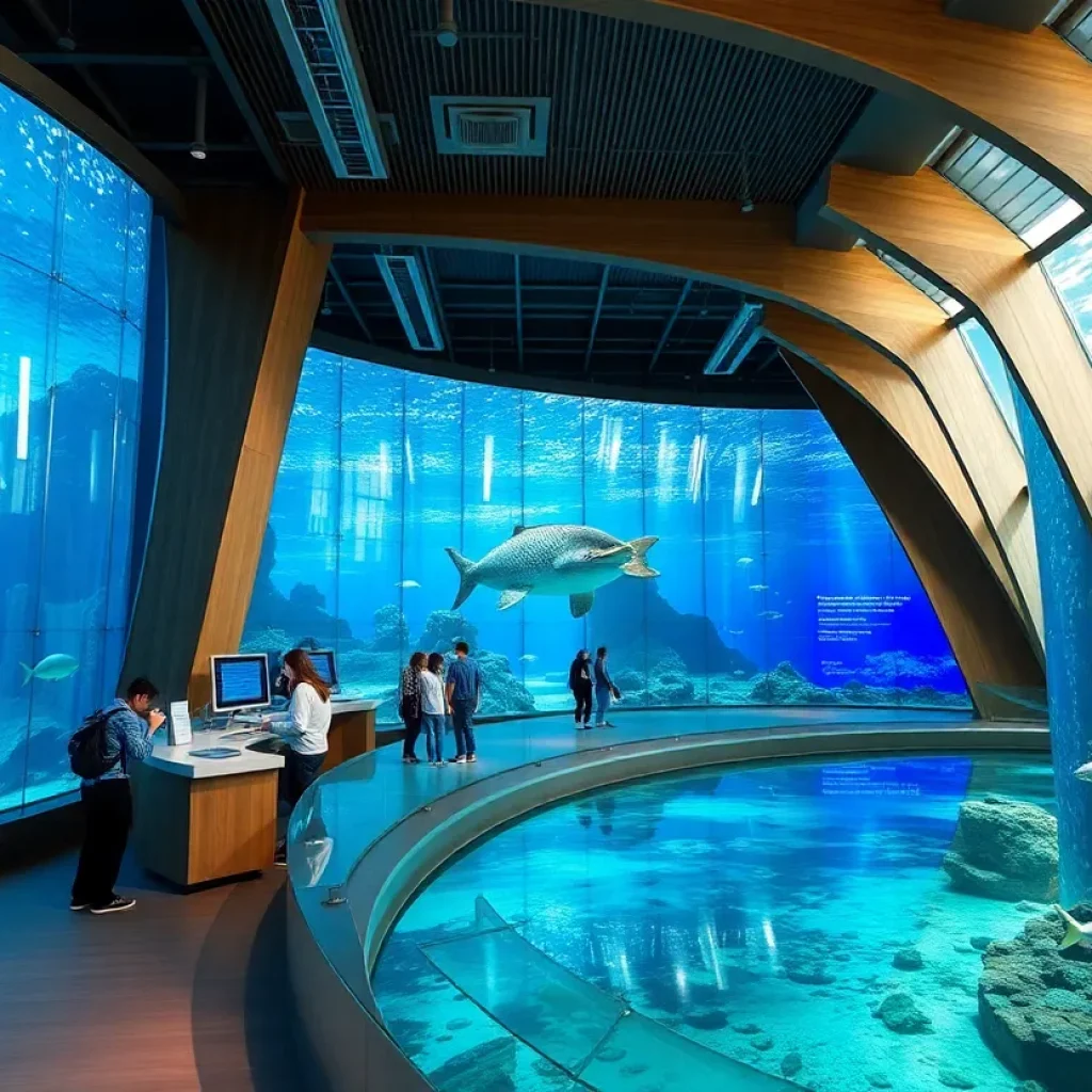 The new marine research facility at ABQ BioPark designed for marine conservation.