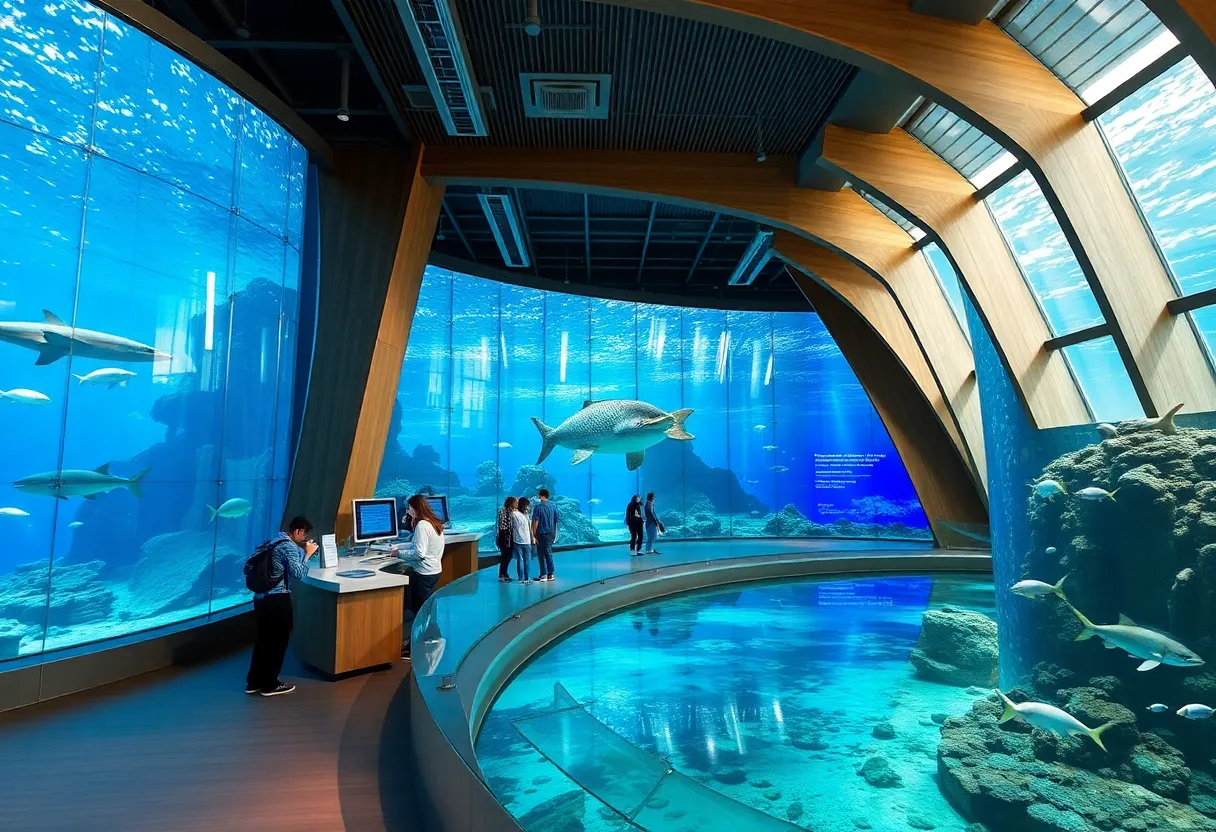 The new marine research facility at ABQ BioPark designed for marine conservation.
