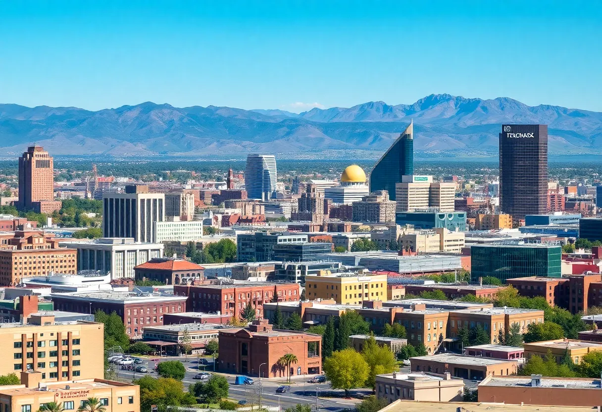 Cityscape of Albuquerque highlighting technology and workforce training