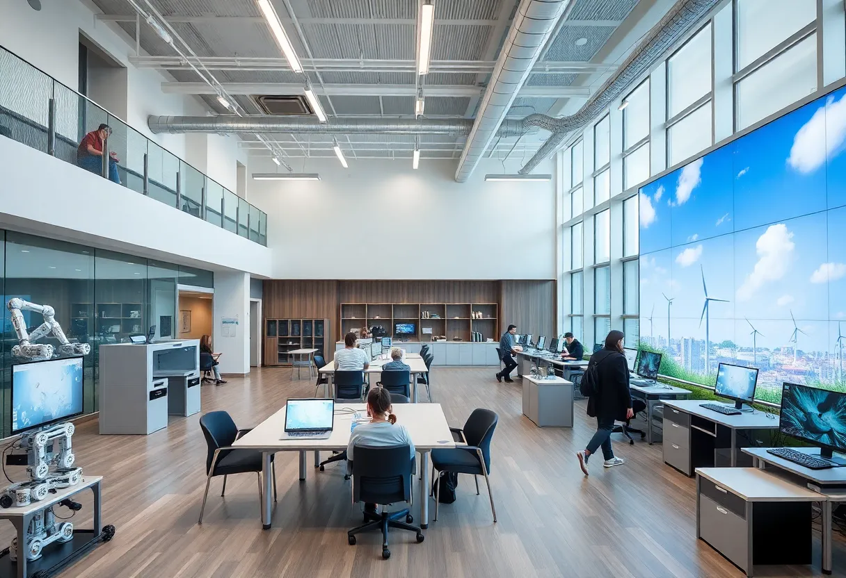 Robotics lab inside CNM's Advanced Manufacturing Institute
