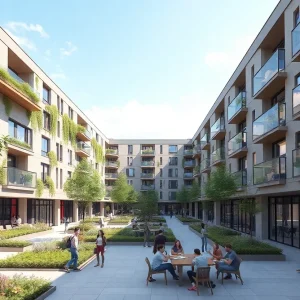 Conceptual design of student housing near UNM
