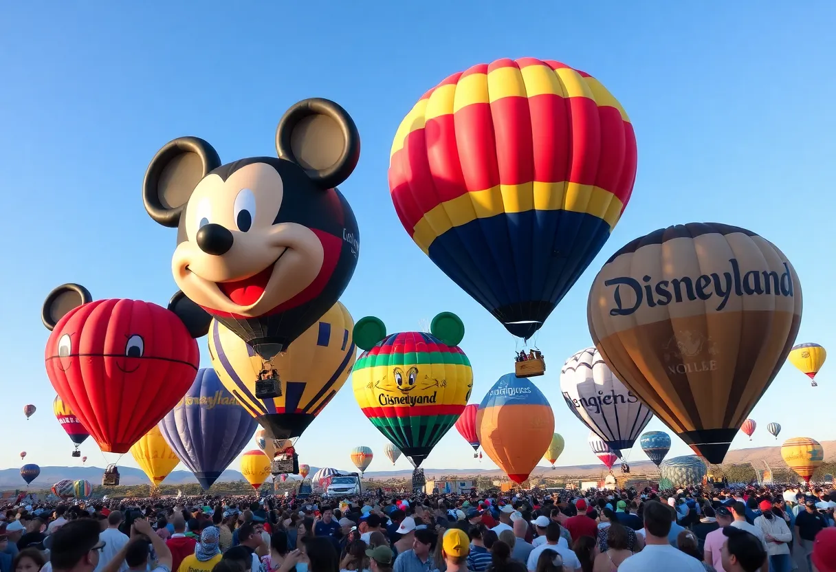 Mickey Mouse and Disneyland balloons at Albuquerque Balloon Fiesta