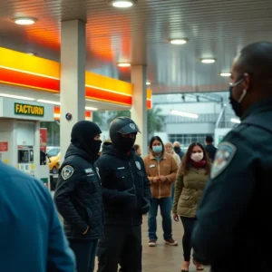 Gas station in Albuquerque where carjacking incident occurred