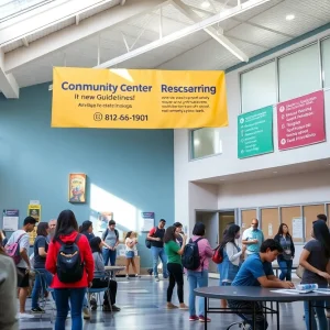 Teens participating in activities at a community center in Albuquerque