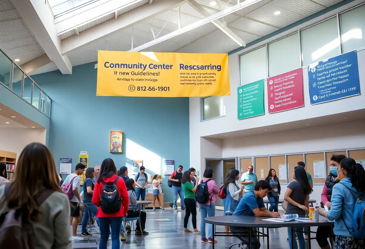 Teens participating in activities at a community center in Albuquerque