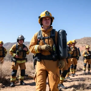 Firefighters training for wildfire response in Albuquerque