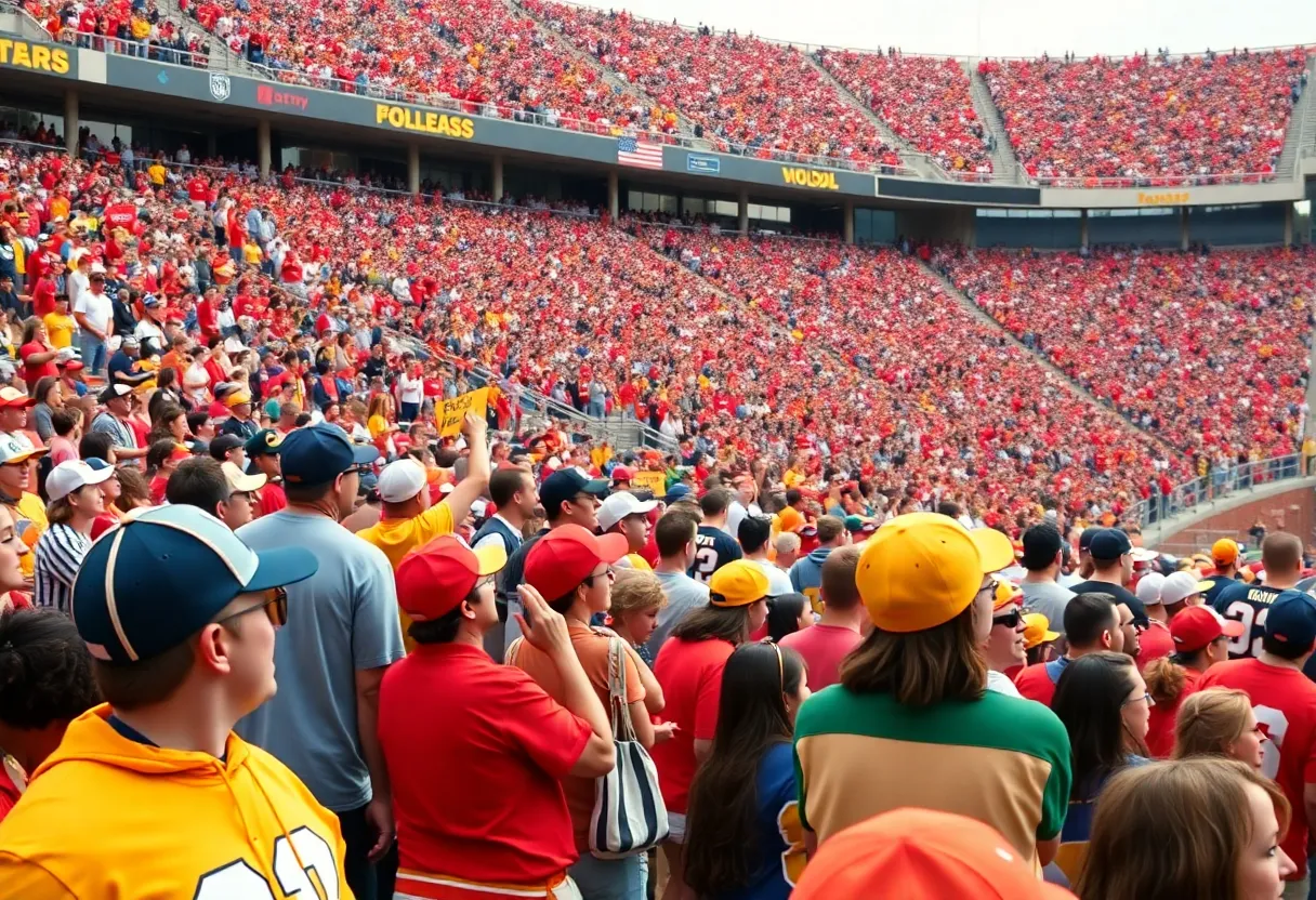 Fans at University Stadium during the Lobos vs Aggies game