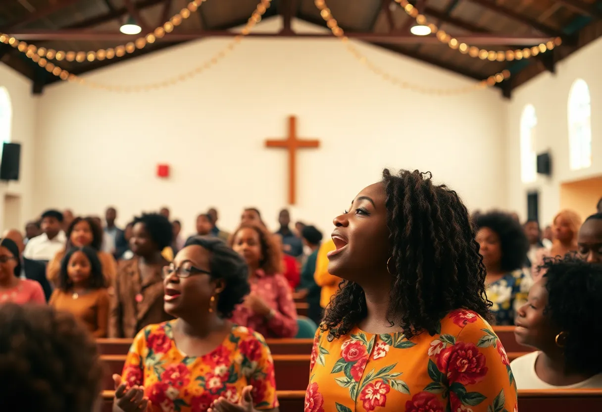Audience enjoying the gospel choir performance at Sunshine Church