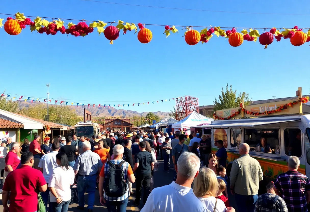 Crowd enjoying live music at Albuquerque Harvest Festival