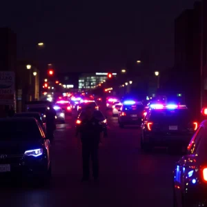 Emergency services responding to a shooting scene in Albuquerque.