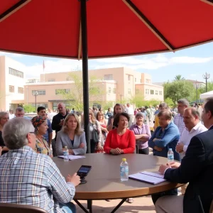 Candidates at a roundtable discussing Albuquerque housing and safety issues
