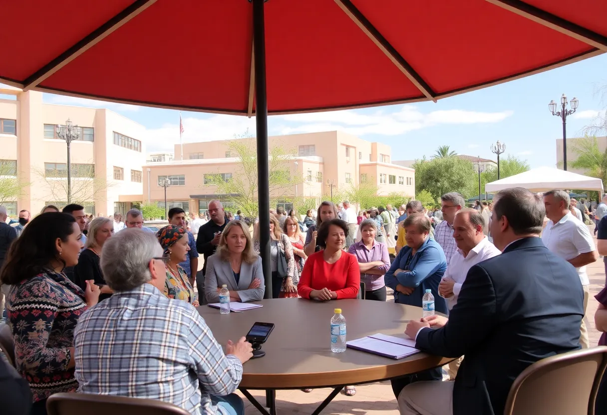 Candidates at a roundtable discussing Albuquerque housing and safety issues