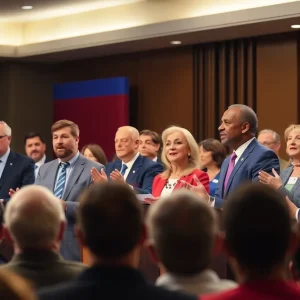 Candidates expressing their views during the Albuquerque mayoral debate.
