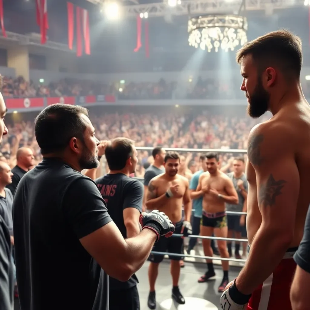 Crowd at Albuquerque MMA event supporting local fighters