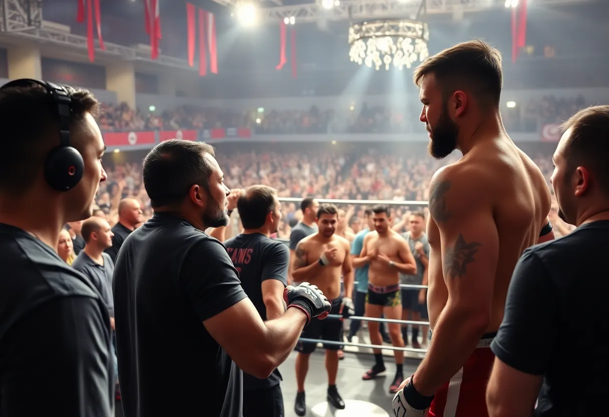 Crowd at Albuquerque MMA event supporting local fighters