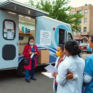 Mobile outreach unit assisting individuals with substance abuse in Albuquerque
