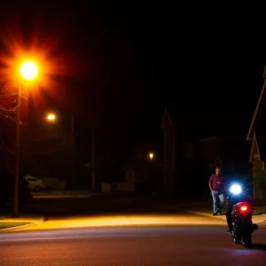 Police lights at the scene of a fatal shooting in Albuquerque