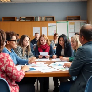 Community members engaging in budget discussions at Albuquerque Public Schools