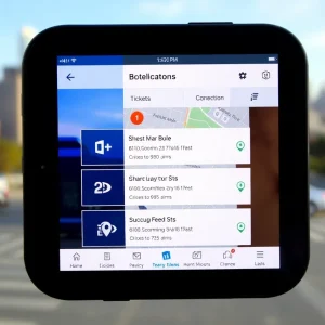 Screenshot of Albuquerque's public transit app showcasing bus tracking features.