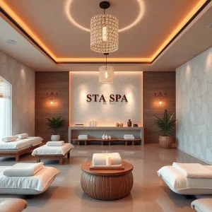 Interior of a wellness spa designed for relaxation in Albuquerque.