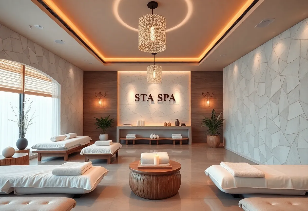 Interior of a wellness spa designed for relaxation in Albuquerque.