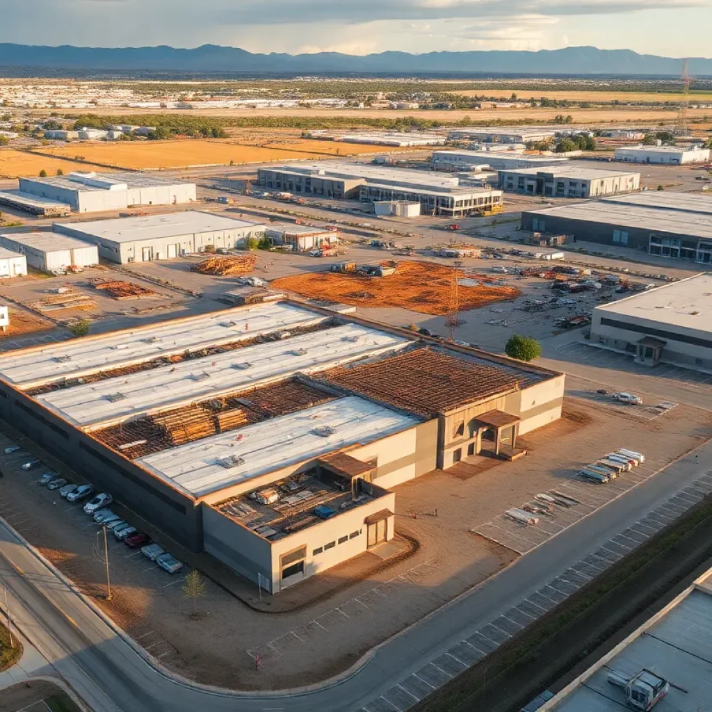 Construction site of a renovation project in Albuquerque's South Valley.