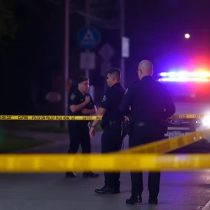 Police investigating a shooting scene near Carlisle Boulevard