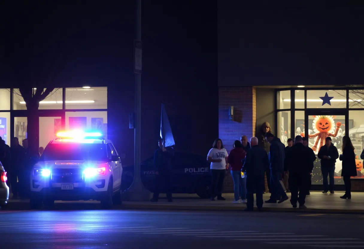 Police presence outside Spirit Halloween store after shooting