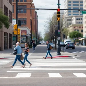 Improved pedestrian crossing in Albuquerque