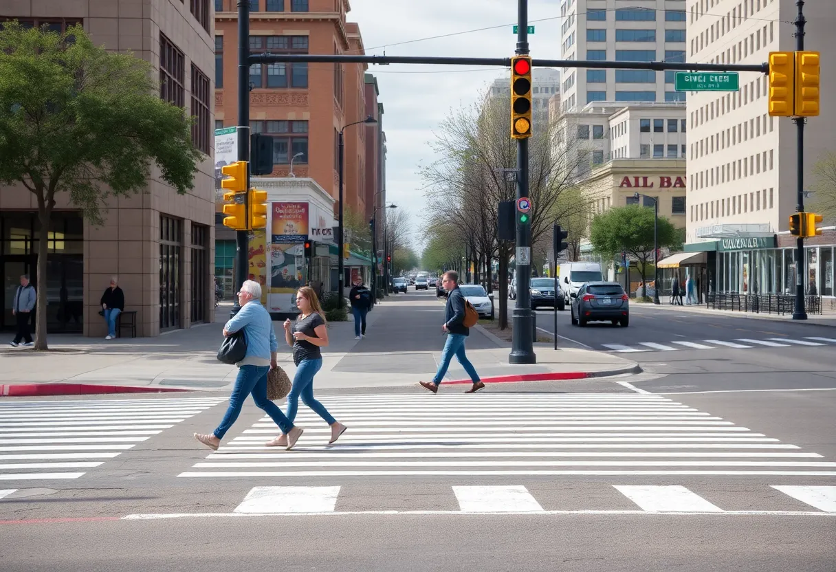 Improved pedestrian crossing in Albuquerque