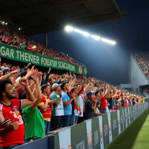 Fans at Albuquerque soccer tribute match