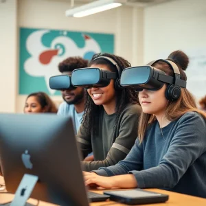 Diverse group of young adults participating in a coding bootcamp in Albuquerque.