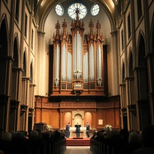 Audience gathering for the Organ Recital at St. John's Cathedral