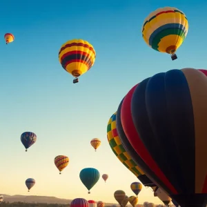 hot air balloons launching at the International Balloon Fiesta