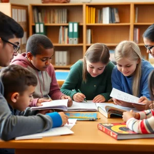 Students receiving after-school tutoring in Belen