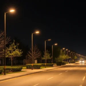 New energy-efficient street lighting installed along MDC frontage road
