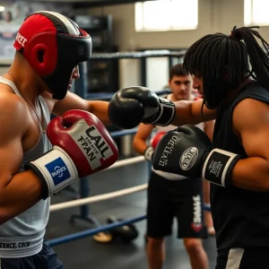 Local boxers training at a gym in Albuquerque