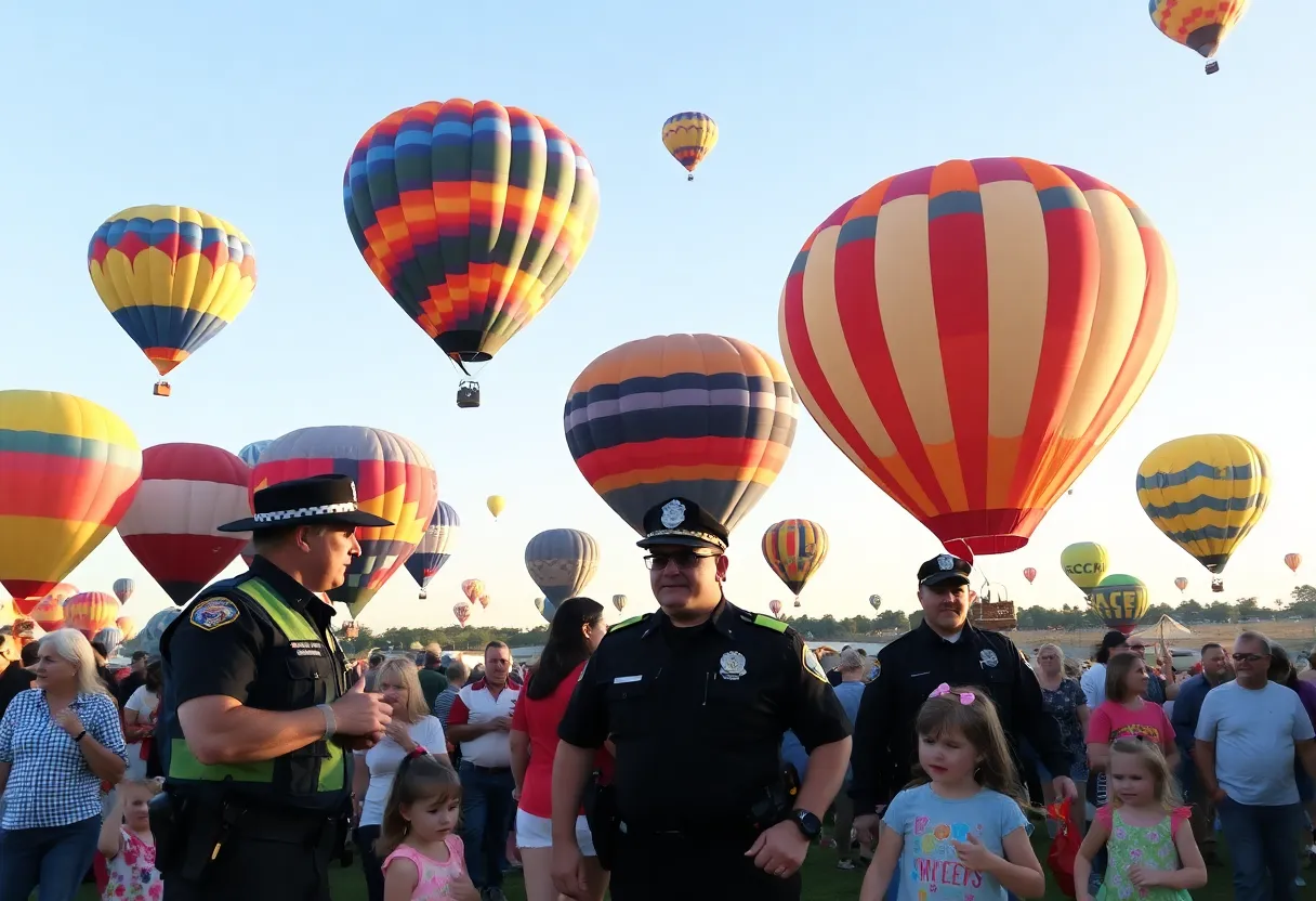 New Mexico State Police promoting child safety at the Balloon Fiesta