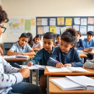 Students engaged in learning in a safe classroom environment