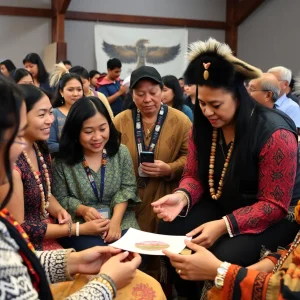 Participants engaging in storytelling at NABS Oral History Project in Albuquerque