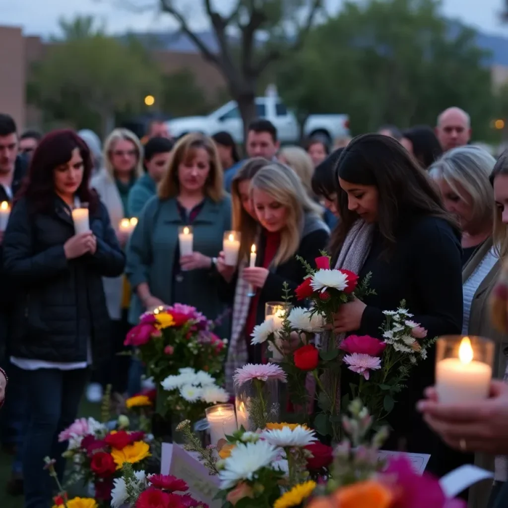 Community members gathering in remembrance of Henry Chavez
