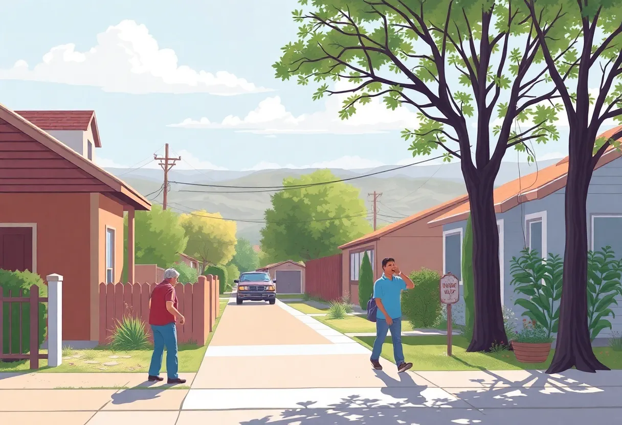 Community support scene in Albuquerque focusing on safety for individuals with dementia.