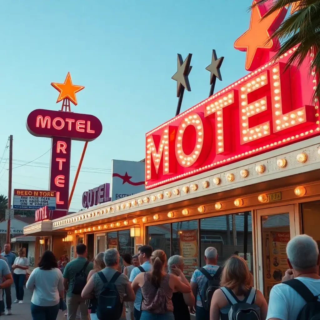 Crossroads Motel in Albuquerque, showcasing its iconic exterior and signage.