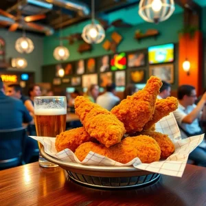 Interior view of Dave's Hot Chicken restaurant in Albuquerque.