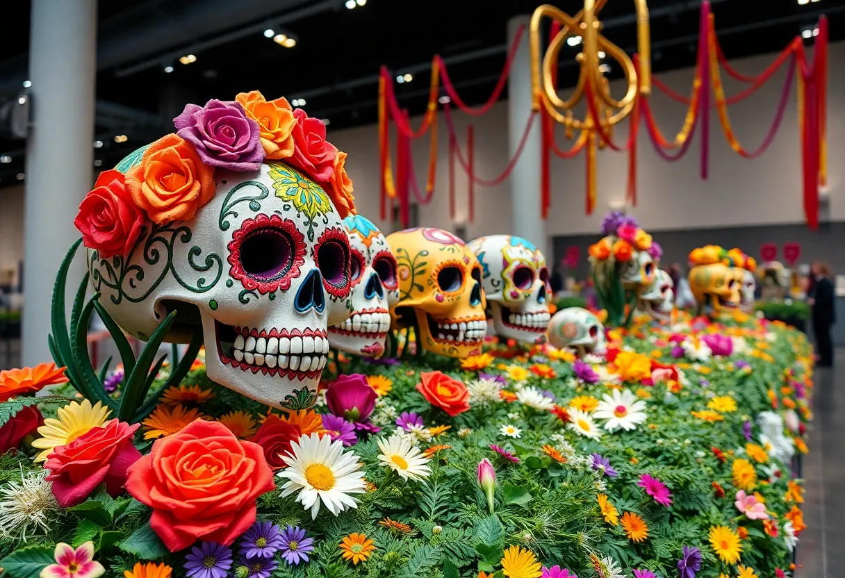 Art installation representing Dia de los Muertos at the Harwood Museum in Albuquerque.