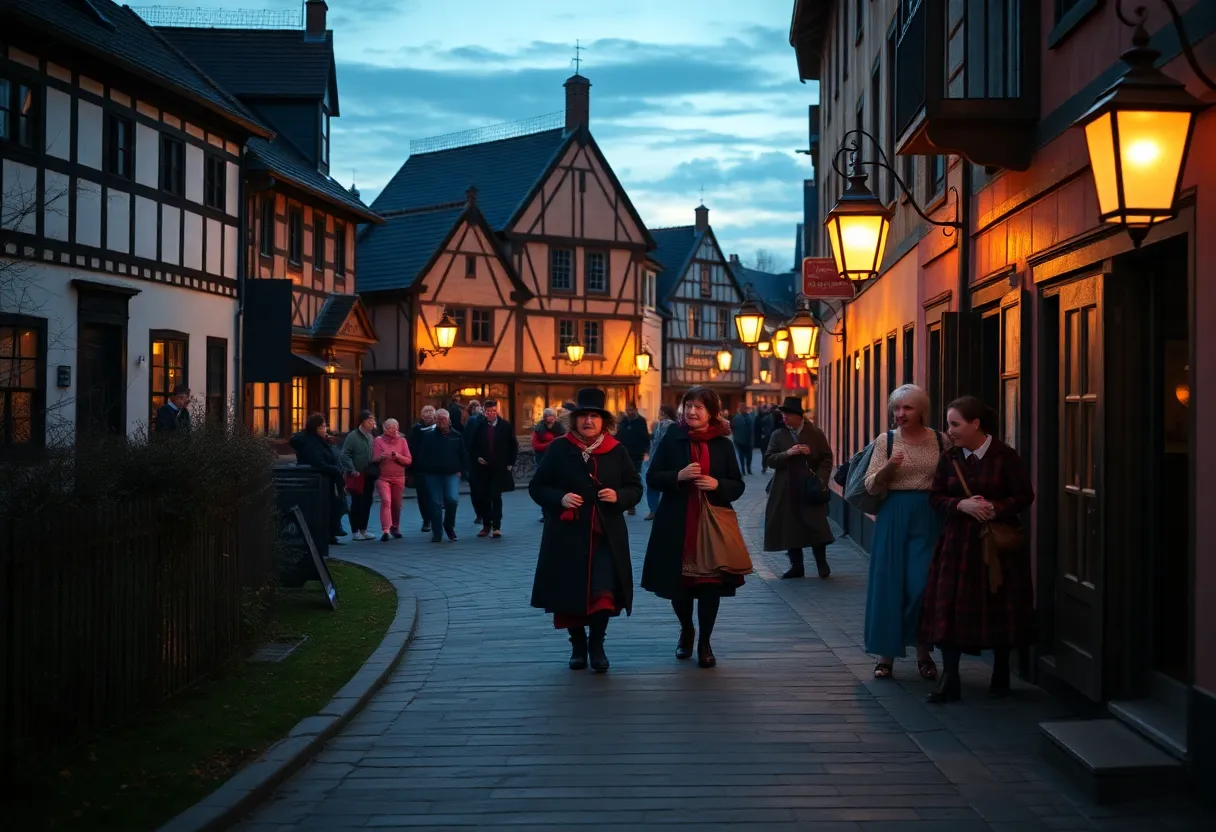 A group participating in Dia de los Muertos walking tours