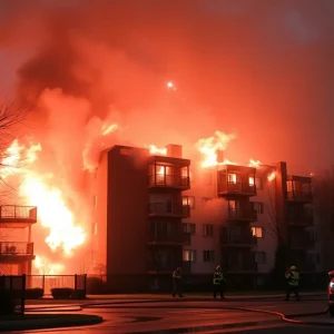 Firefighters battling a residential fire in Albuquerque