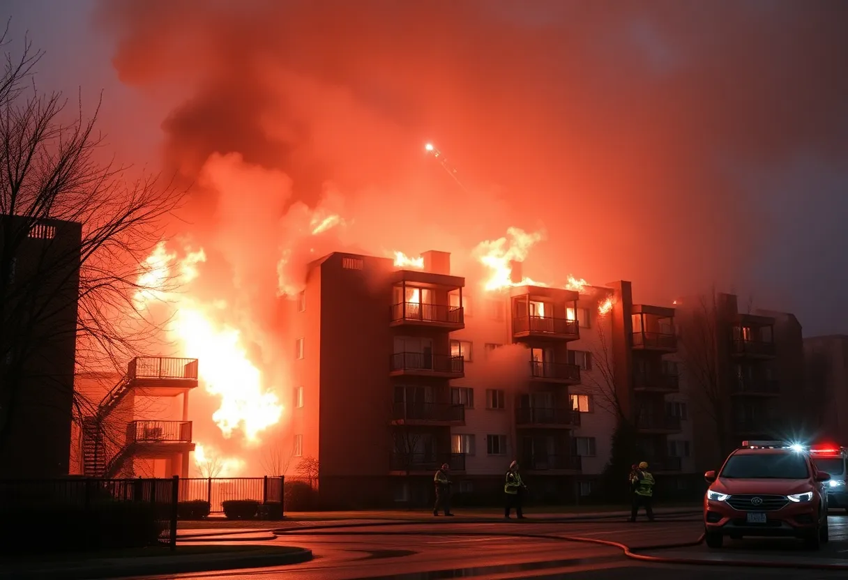 Firefighters battling a residential fire in Albuquerque