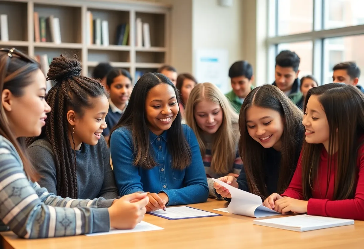 High school students learning about financial literacy in Albuquerque workshops
