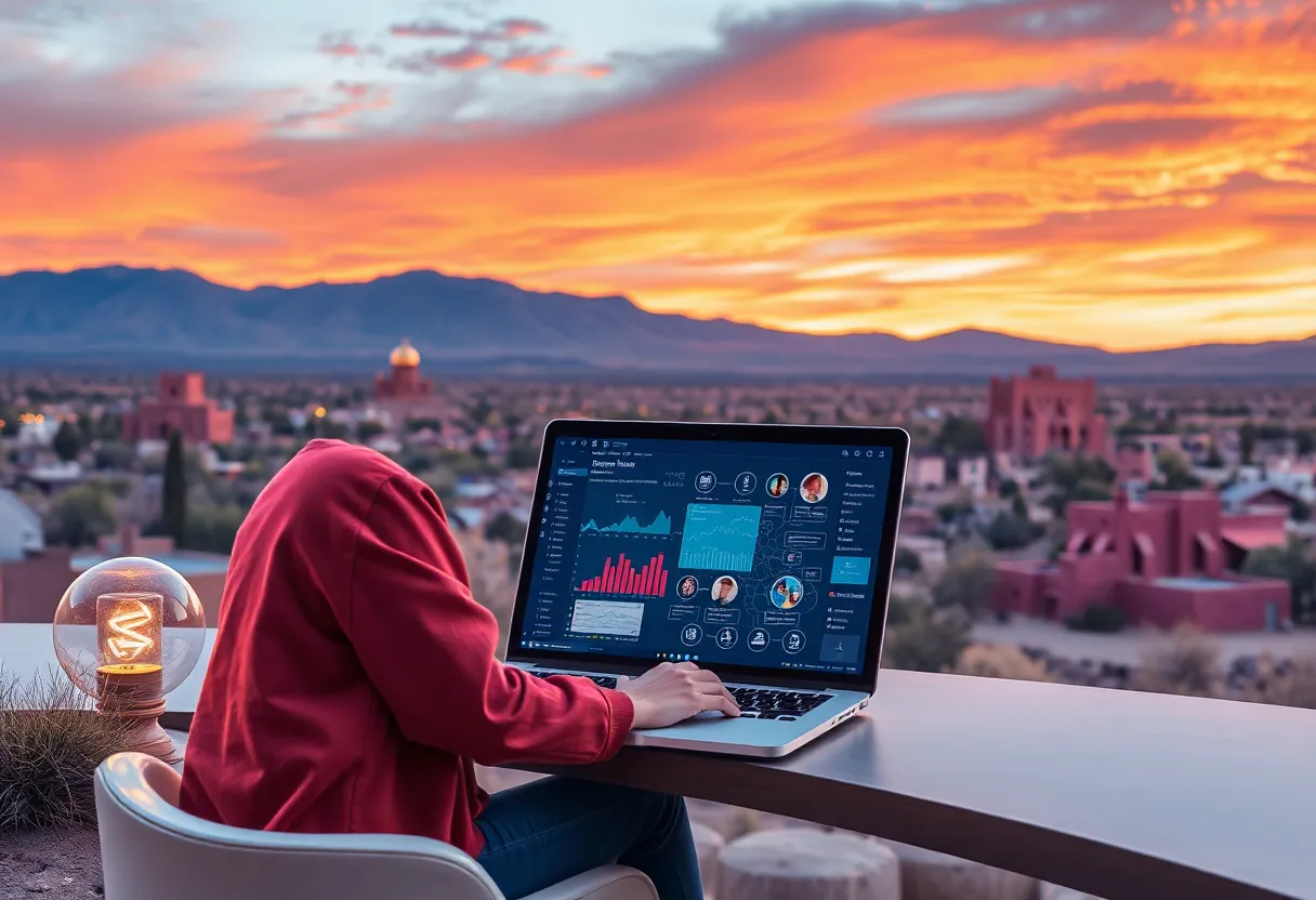 Modern technology vista showing advancements in online dating solutions